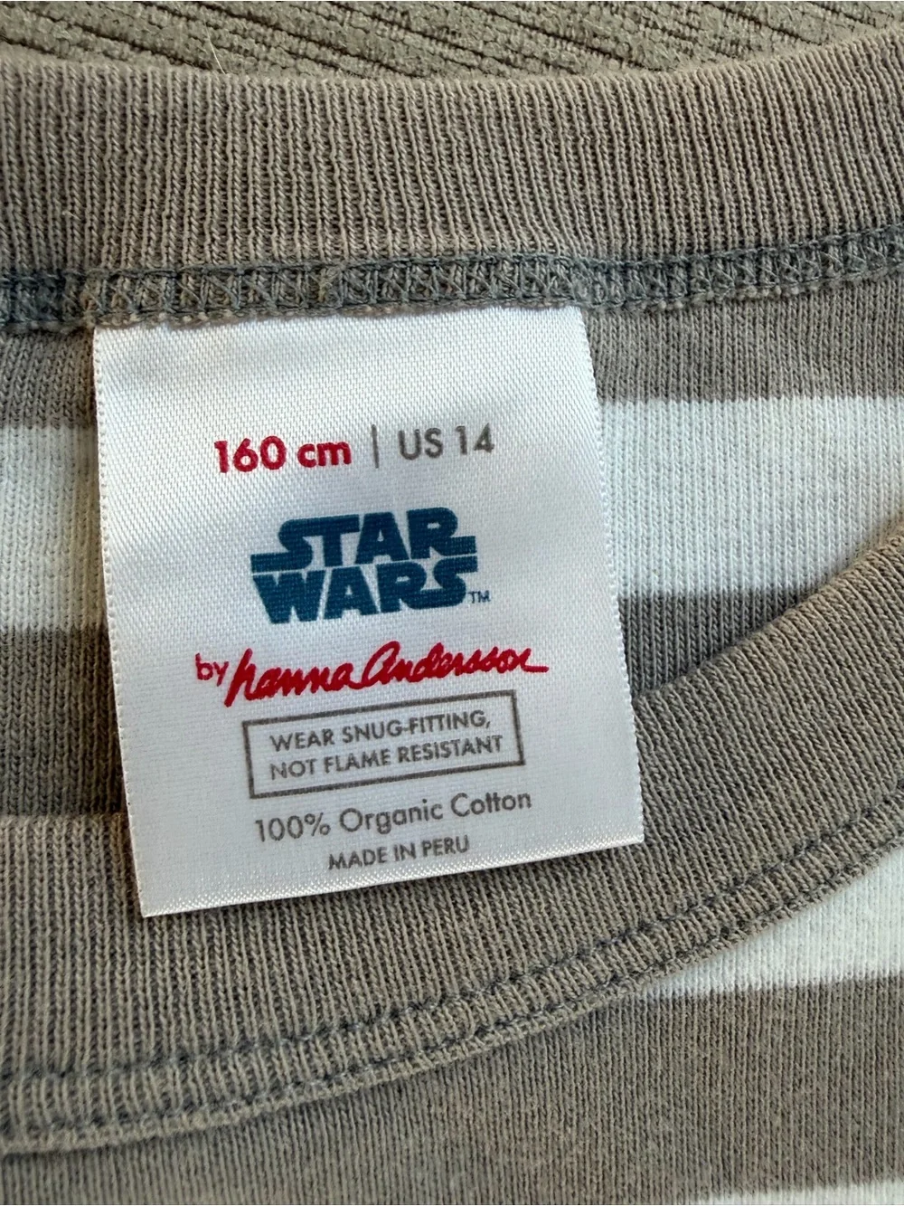 Hanna Andersson Gray & White Striped Stormtrooper Pajama Set